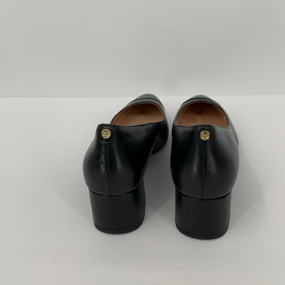 Cole Haan Go-To block heel pump black leather chunky pointed toe spectator new 6 - Picture 5 of 6